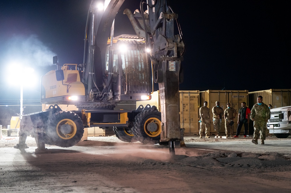 Civil Engineer Airmen conduct Rapid Airfield Damage Recovery Exercise