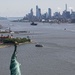 USS Bataan departs from New York City