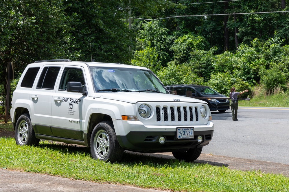 Park Ranger Directs Traffic at Allatoona Lake