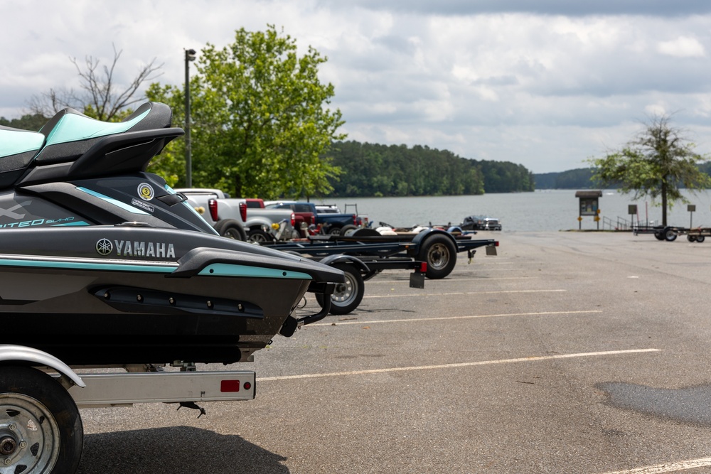 Trailers at Old Hwy 41 #1 Boat Ramp on Allatoona Lake