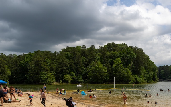 Families Enjoying the Beach at Old Hwy 41 #1 Day Use Area on Allatoona Lake