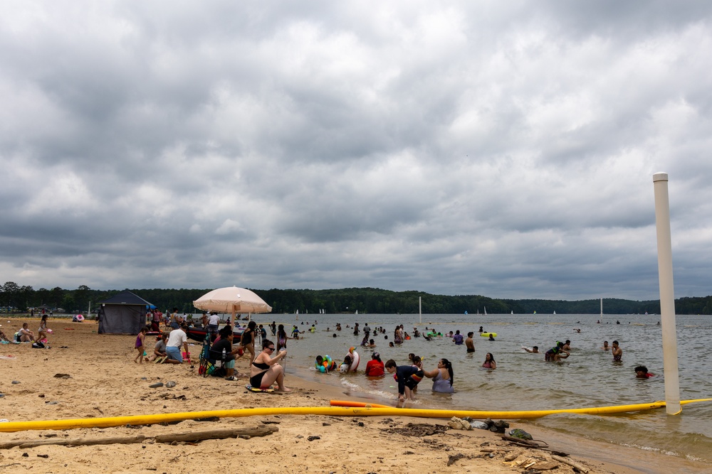 Families Enjoying the Beach at Galt's Ferry Day Use Area