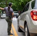 Park Ranger Directs Traffic at Full Galt's Ferry Day Use Area