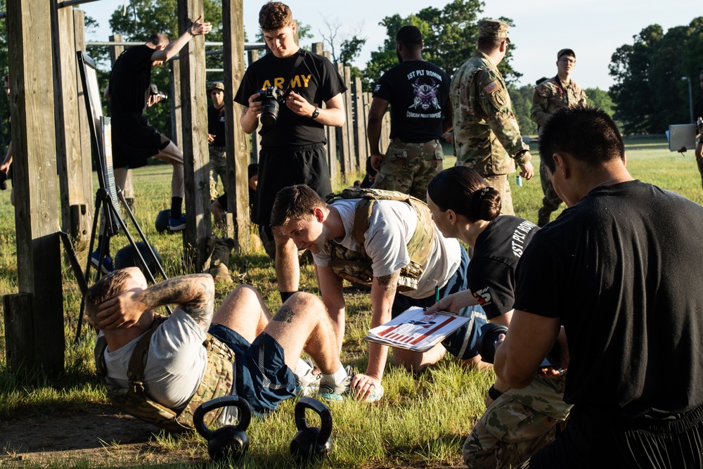 Participants of the 11th Annual Best Combat Camera Competition prepare to compete in an event.