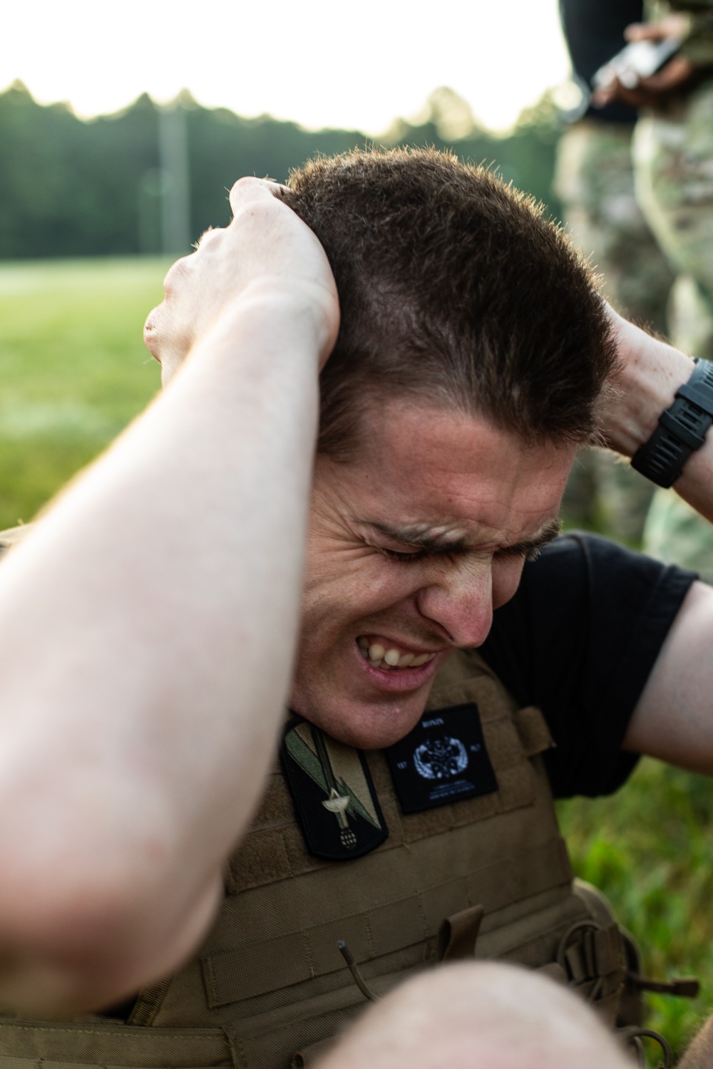 Participants of the 11th Annual Best Combat Camera Competition prepare to compete in an event.