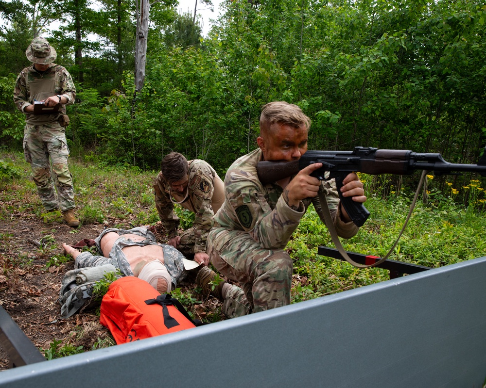 Participants of the 11th Annual Best Combat Camera Competition prepare to compete in an event.