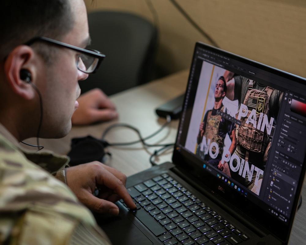 Participants of the 11th Annual Best Combat Camera Competition prepare to compete in an event.