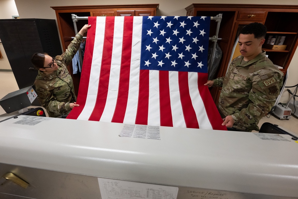 AFMAO prepares U.S. Flags