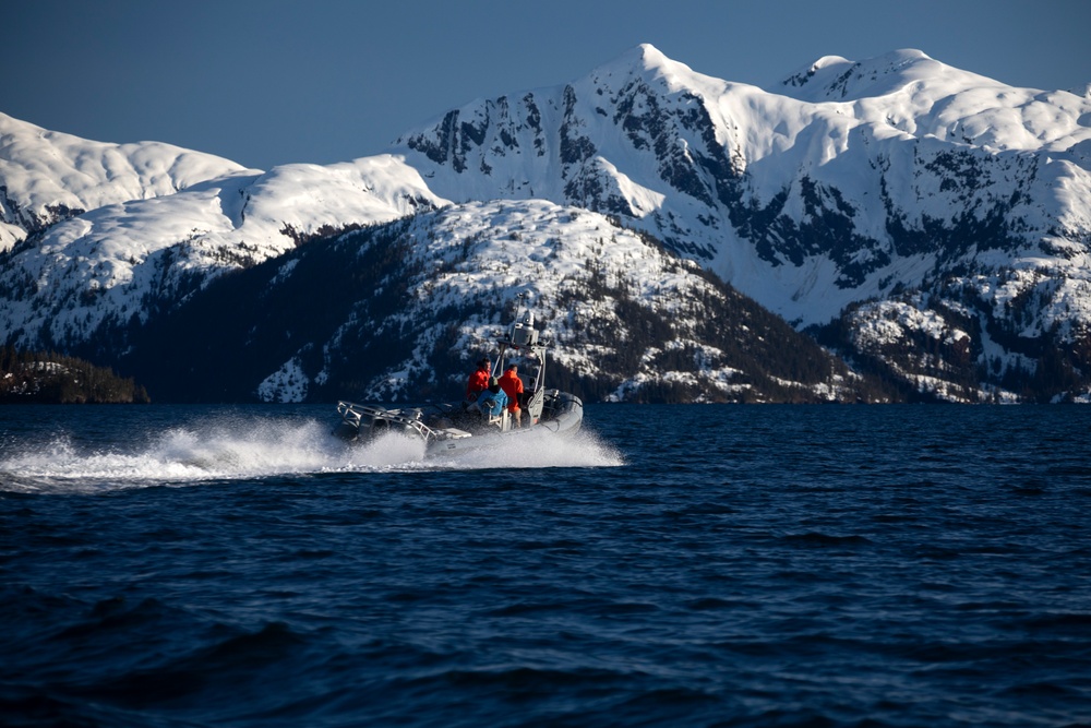 AKANG 212th Rescue Squadron conducts site survey for water rescue training in Alaska