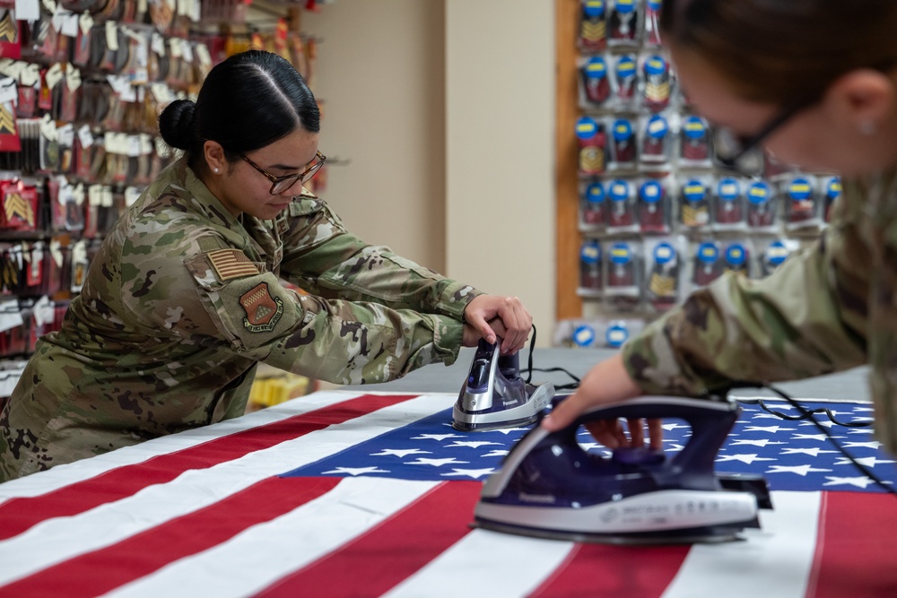 AFMAO prepares U.S. Flags