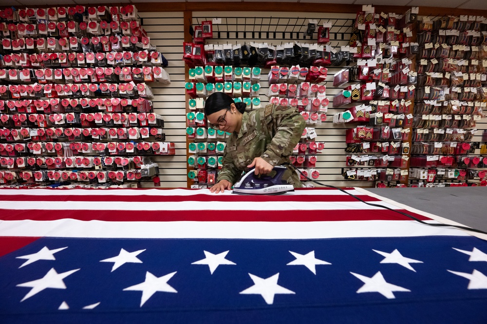 AFMAO prepares U.S. Flags