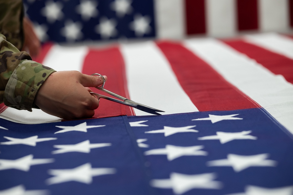 AFMAO prepares U.S. Flags