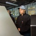 USS Carl Vinson Sailor Steers the Ship