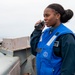 USS Carl Vinson Sailor Stands Lookout Watch