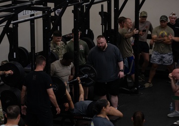 Paratroopers take part in 'Strongest All American' Weightlifting Competition during AAW24