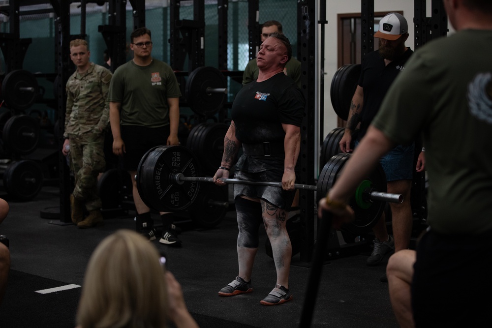 Paratroopers take part in 'Strongest All American' Weightlifting Competition during AAW24