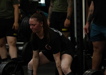 Paratroopers take part in 'Strongest All American' Weightlifting Competition during AAW24