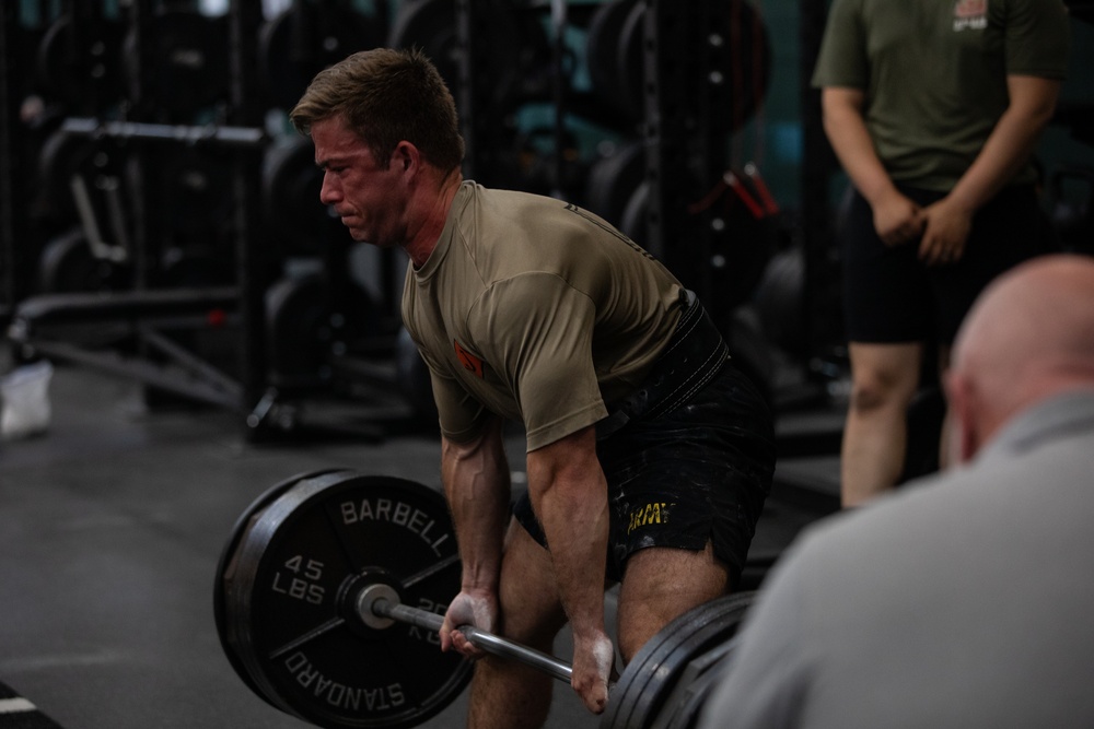 Paratroopers take part in 'Strongest All American' Weightlifting Competition during AAW24