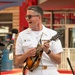 U.S. Navy Band Country Current Bluegrass Ensemble performs before &quot;Navy Day&quot; at the Nationals stadium