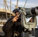 Sailors stand watch during flight operations