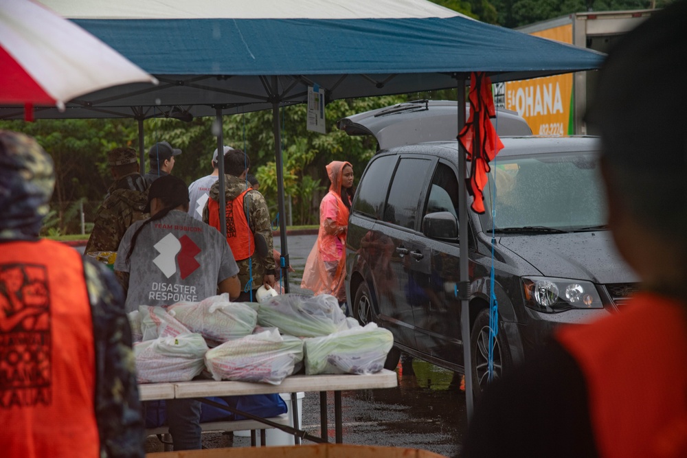 PMRF Personnel Volunteer at a Hawaii Food Bank Food Drive