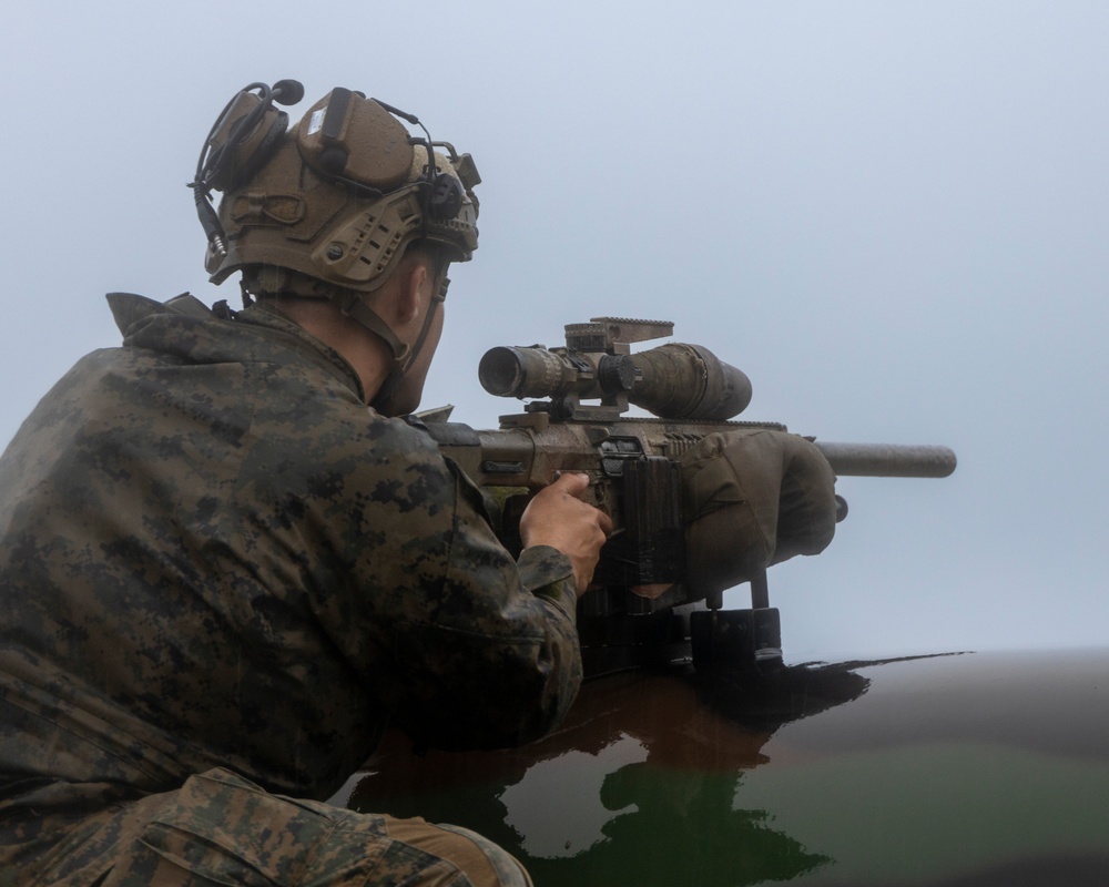 U.S. Marines with the Maritime Raid Force Improve Advanced Marksmanship Skills during an Aerial Sniper Course