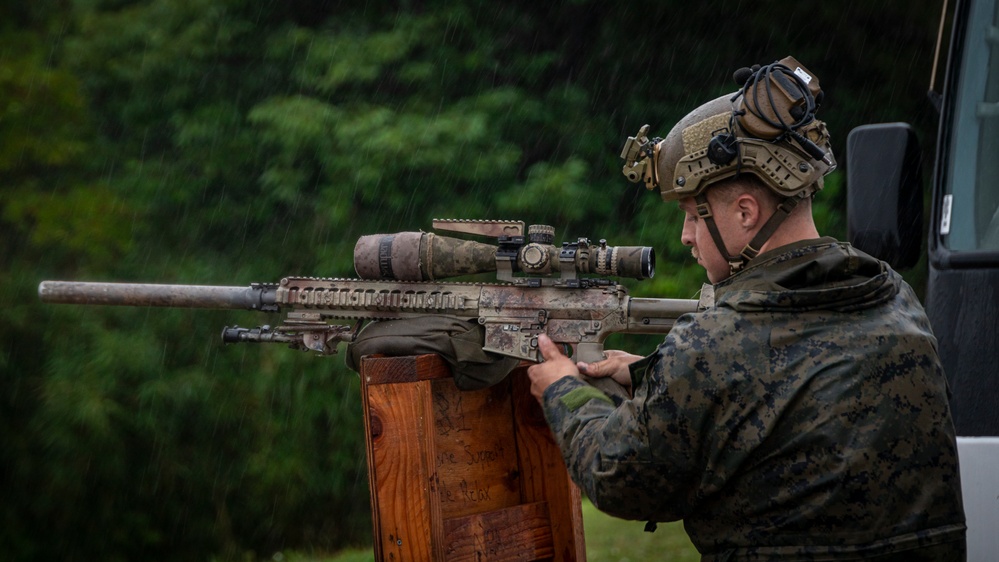 U.S. Marines with the Maritime Raid Force Improve Advanced Marksmanship Skills during an Aerial Sniper Course