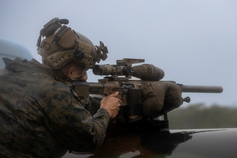 U.S. Marines with the Maritime Raid Force Improve Advanced Marksmanship Skills during an Aerial Sniper Course