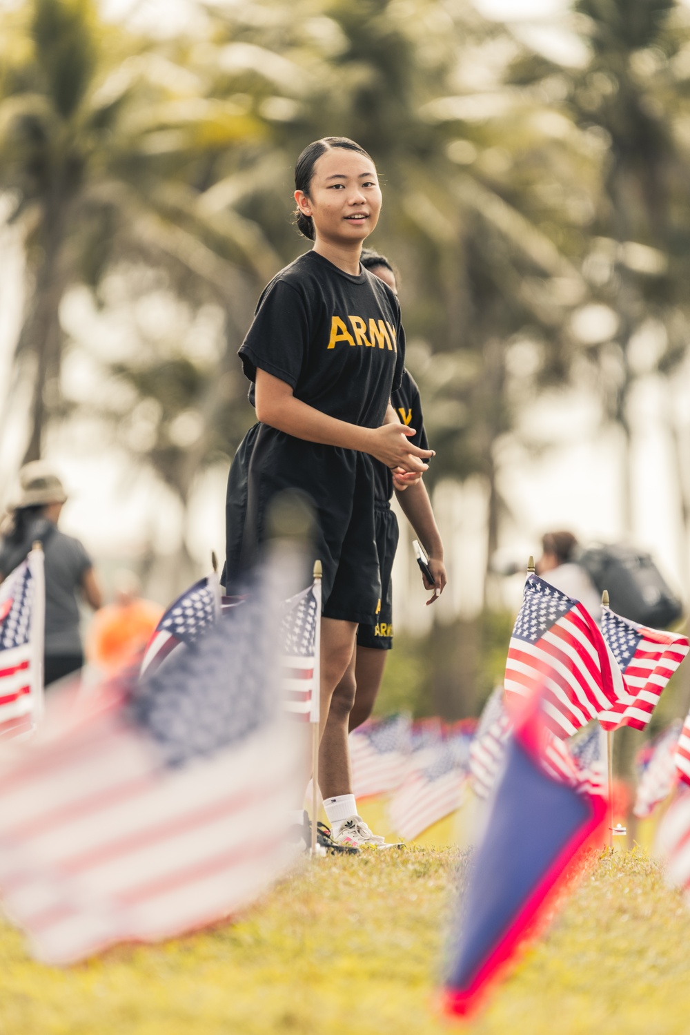 Community and Military Unite at Asan Beach Park for Memorial Day Flag Tribute