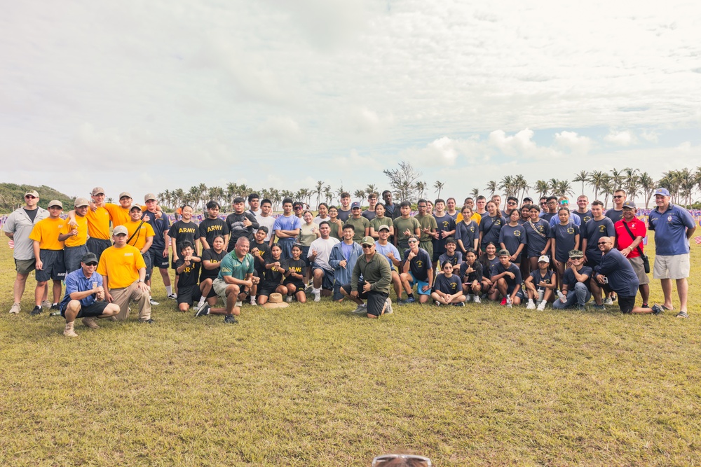 Community and Military Unite at Asan Beach Park for Memorial Day Flag Tribute