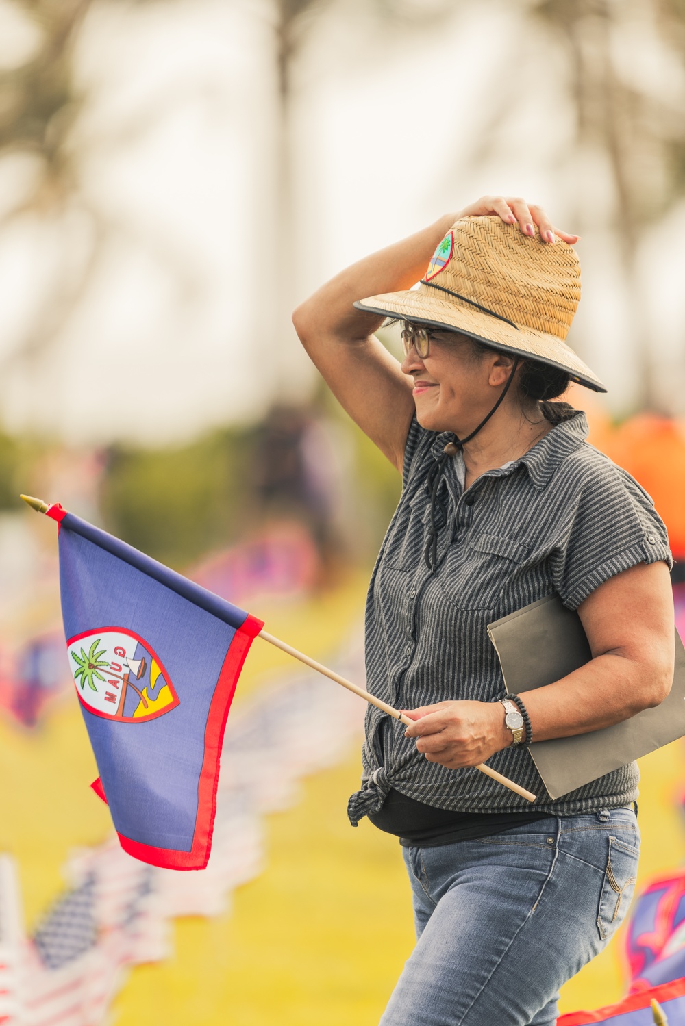 Community and Military Unite at Asan Beach Park for Memorial Day Flag Tribute