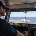 USS Ronald Reagan (CVN 76) Sailors stand watch in the pilot house