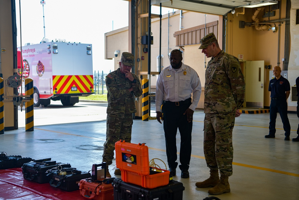 Brig. Gen. Sean Crockett fire department Visit