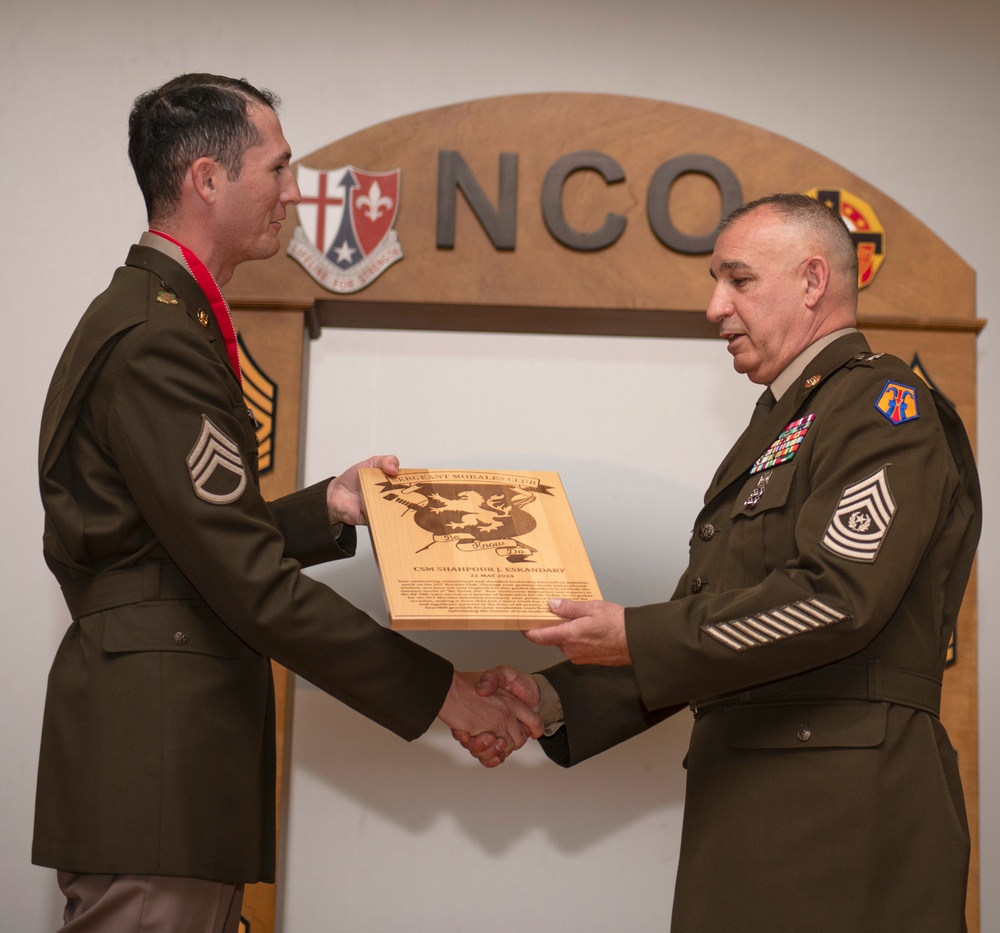 Rheinland-Pfalz Sergeant Morales Club Induction Ceremony