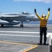 USS Ronald Reagan (CVN76) Sailors conduct flight deck operations