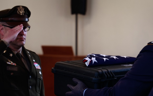 21st TSC mortuary affairs team receives remains of missing World War II Soldier
