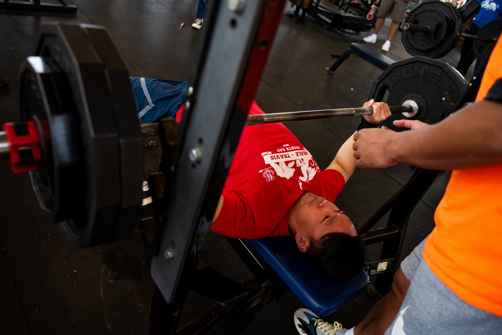 Travis and Beale AFB compete in Sports Day