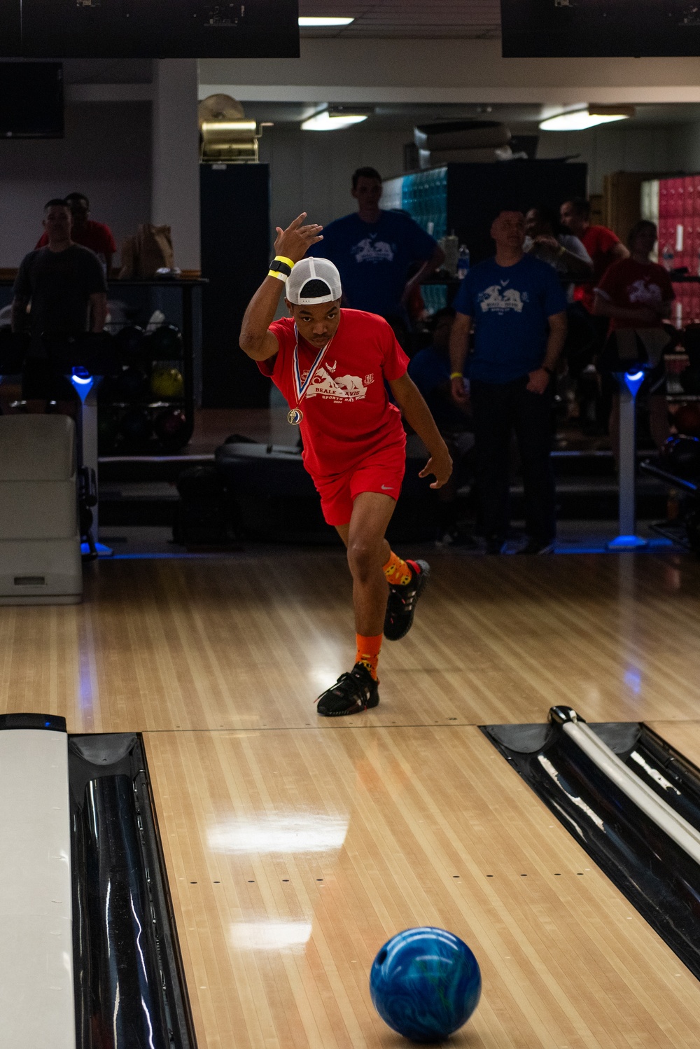 Travis and Beale AFB compete in Sports Day