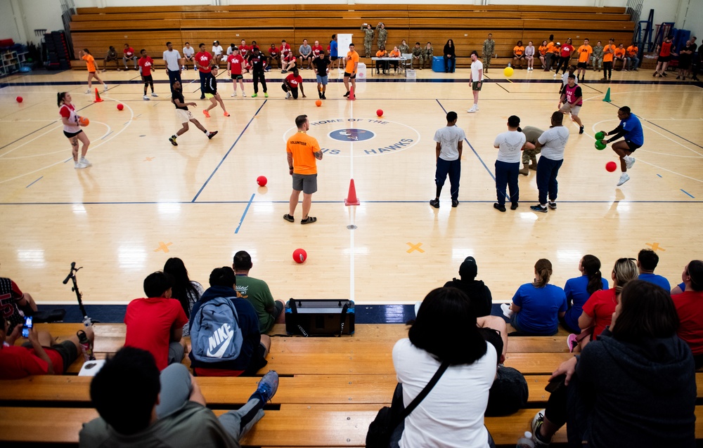 Travis and Beale AFB compete in Sports Day