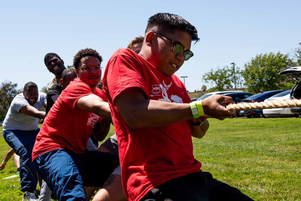 Travis and Beale AFB compete in Sports Day
