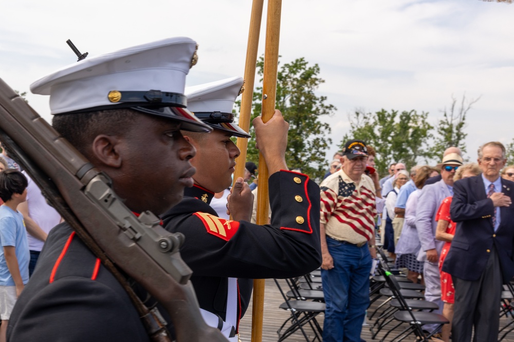 Marines participate in USS North Carolina's Memorial Day Observance Ceremony