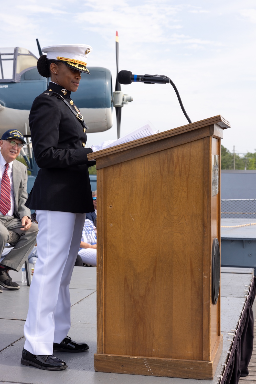 Marines participate in USS North Carolina's Memorial Day Observance Ceremony