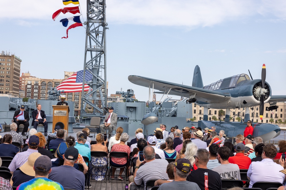 Marines participate in USS North Carolina's Memorial Day Observance Ceremony