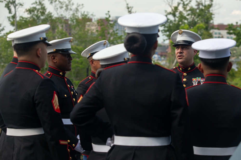 Marines participate in USS North Carolina's Memorial Day Observance Ceremony