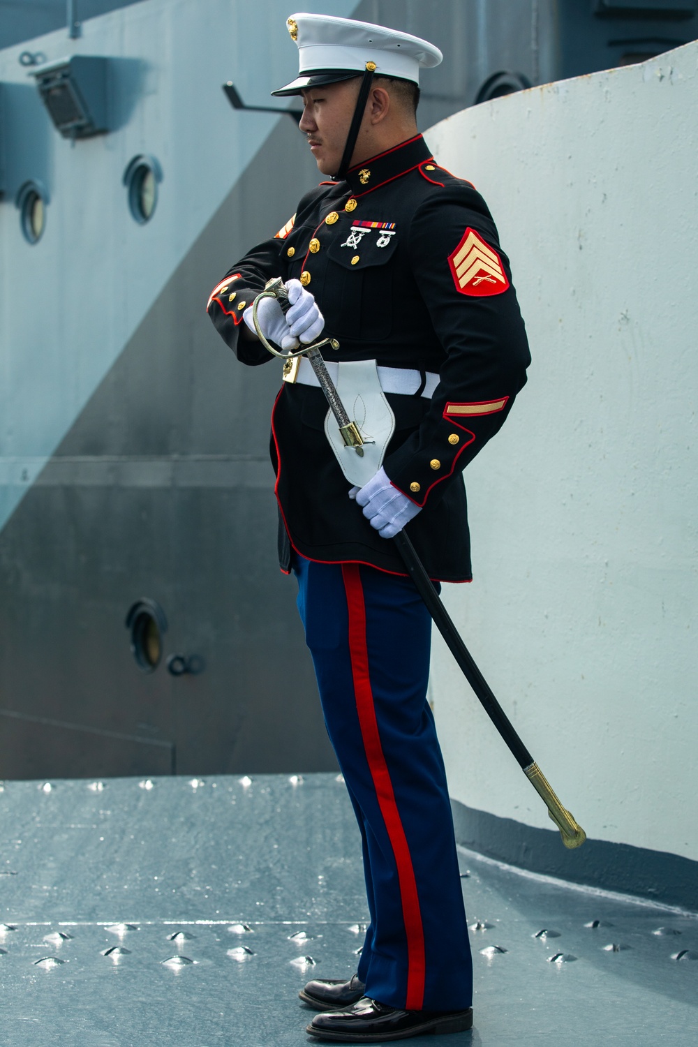 Marines participate in USS North Carolina's Memorial Day Observance Ceremony