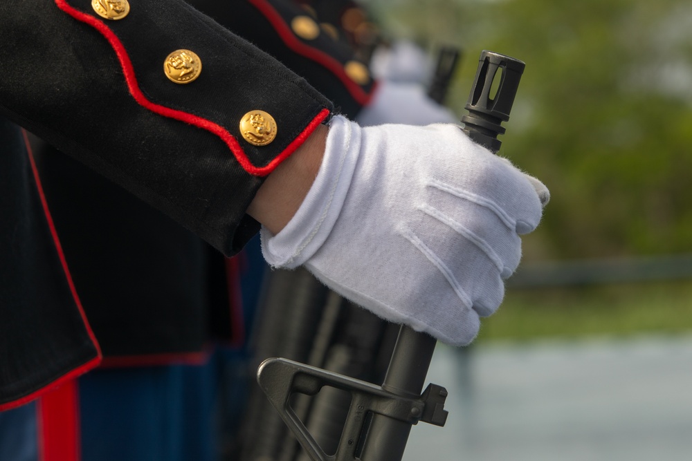 Marines participate in USS North Carolina's Memorial Day Observance Ceremony