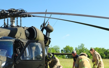 Helicopter Crash Field Emergency Response Training Exercise