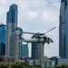 HSC-9 and EODGRU 2 perform a fast rope demo for fleet week