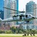 HSC-9 and EODGRU 2 perform a fast rope demo for fleet week