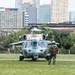 HSC-9 and EODGRU 2 perform a fast rope demo for fleet week